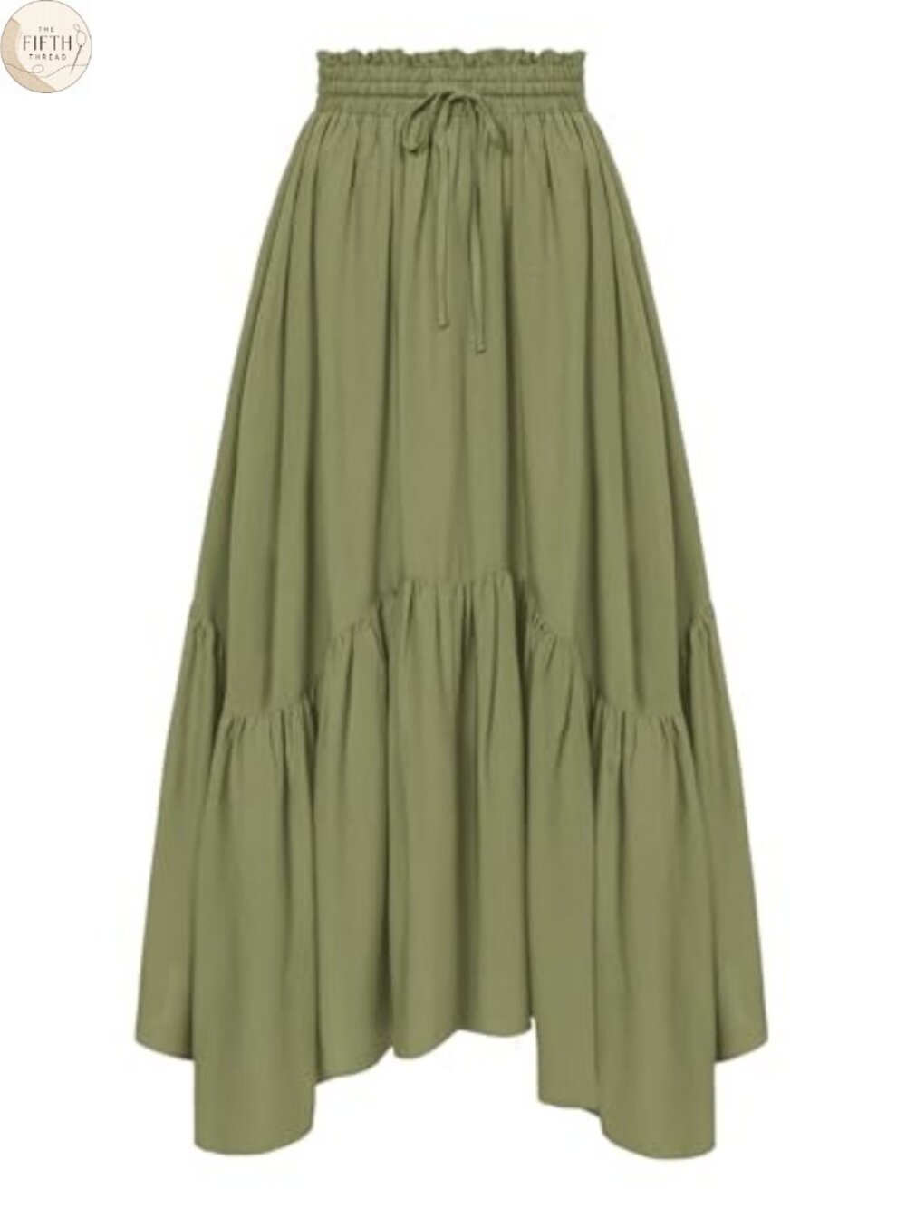 Women's Renaissance Maxi Skirt - Flowy A-Line Elastic High Waist